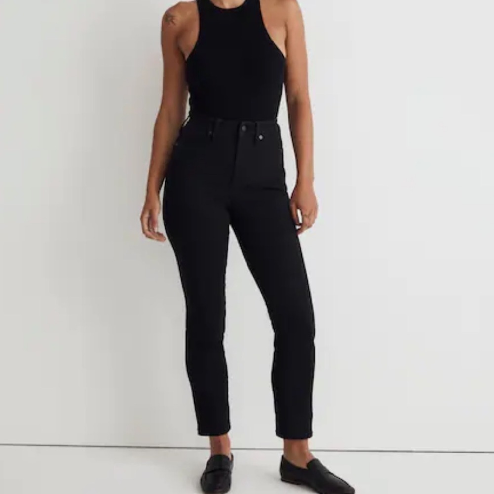 Madewell The Tall Curvy Stovepipe Jeans in Black Size 26 Tall Classic Minimalist